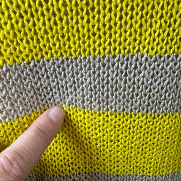 J. Crew Yellow Beige Striped Sweater - Picture 8 of 8